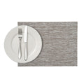 Sovereign Rectangle Light Brown Vinyl Woven Placemat - 16" x 12" - 6 count box