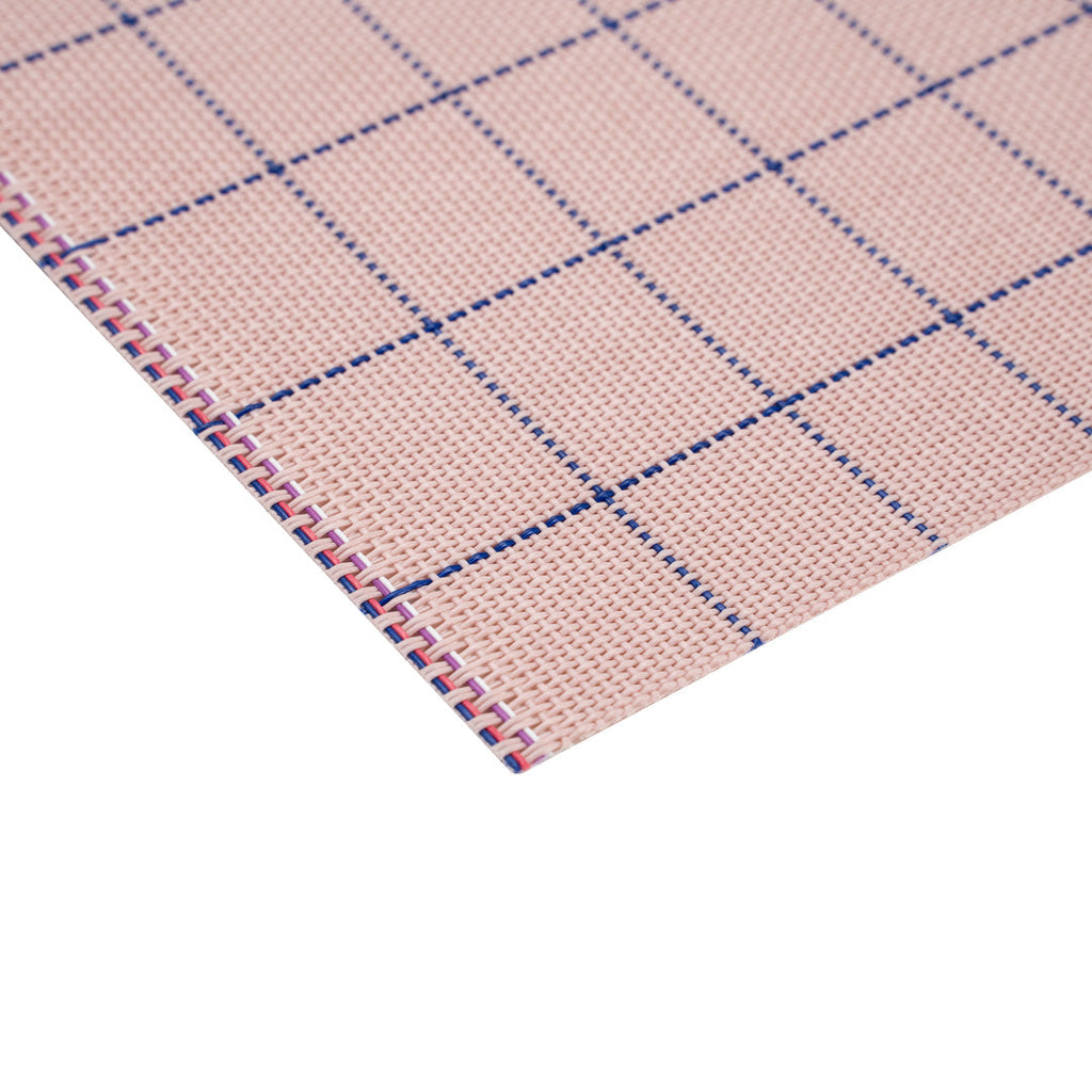 Imperial Rectangle Pink Vinyl Woven Placemat - 16" x 12" - 6 count box
