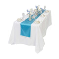 Table Tek Sky Blue Satin Table Runner - 12" x 108" - 10 count box