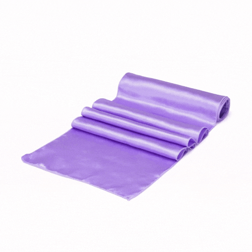 Table Tek Lavender Purple Satin Table Runner - 12" x 108" - 1 count box