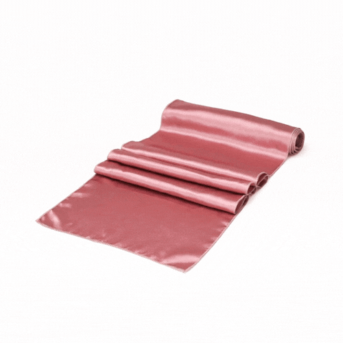 Table Tek Rose Satin Table Runner - 12" x 108" - 10 count box