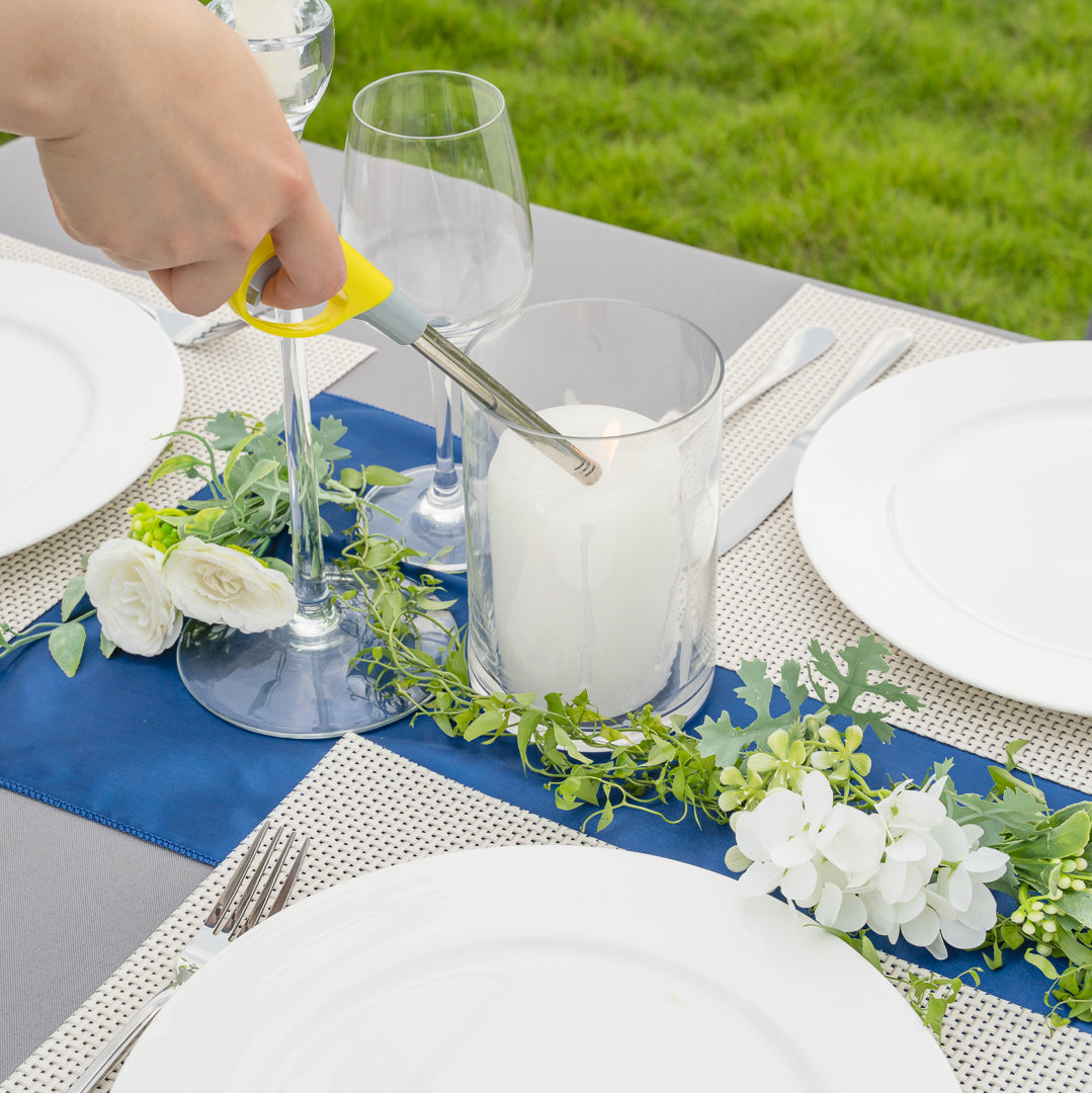 Table Tek Navy Blue Satin Table Runner - 12" x 108" - 10 count box