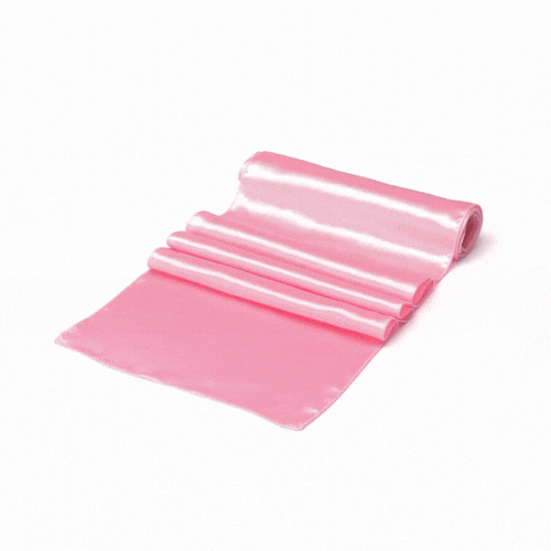 Table Tek Light Pink Satin Table Runner - 12" x 108" - 10 count box