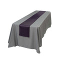 Table Tek Dark Purple Satin Table Runner - 12" x 108" - 10 count box