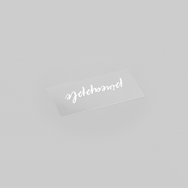 Label Tek Plastic Pineapple Label - Clear with White Font, Water-Resistant - 2" x 1" - 100 count box