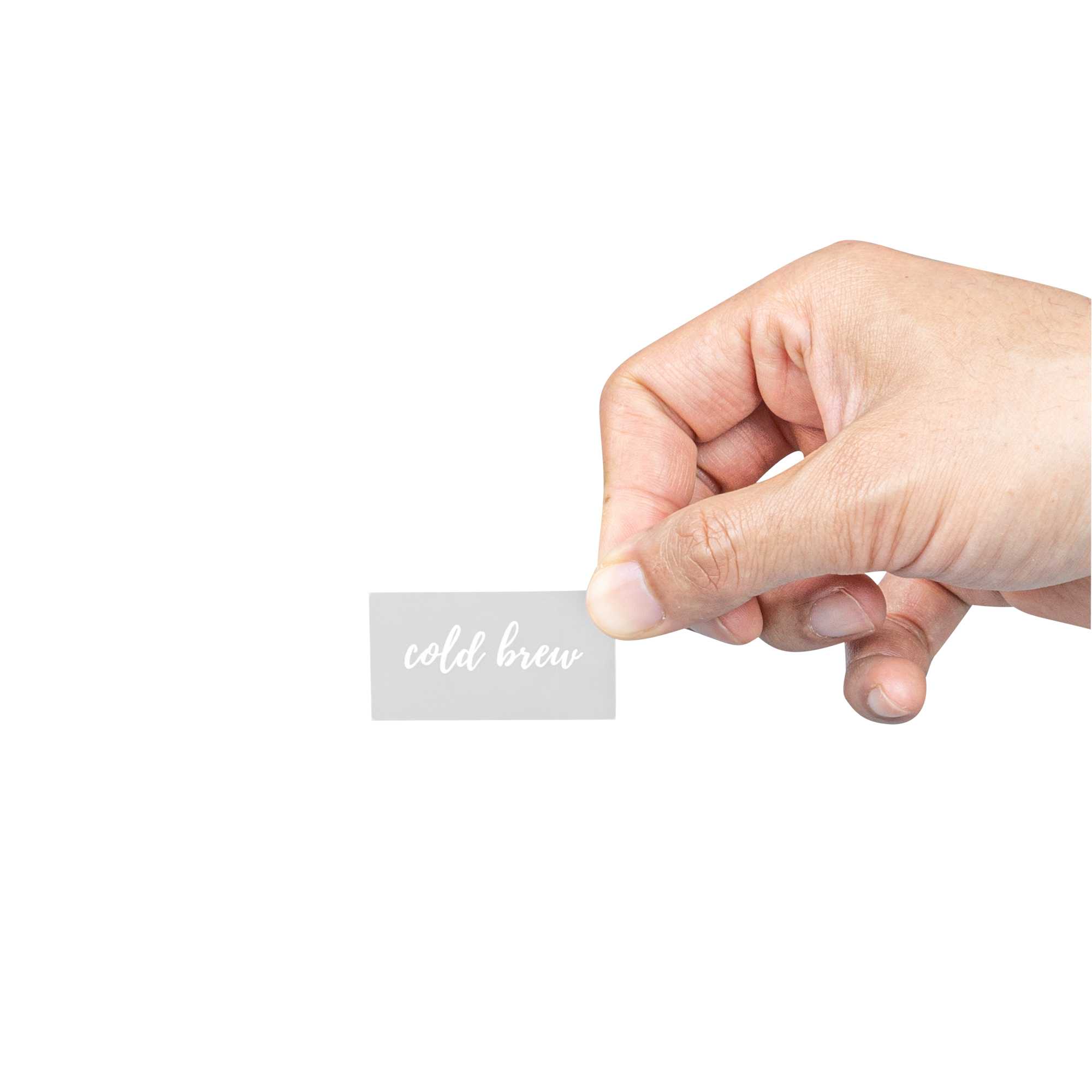 Label Tek Plastic Cold Brew Label - Clear with White Font, Water-Resistant - 2" x 1" - 100 count box