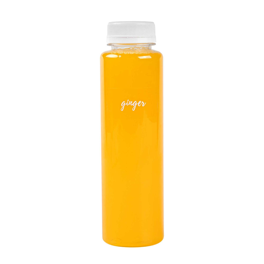Label Tek Plastic Ginger Label - Clear with White Font, Water-Resistant - 2" x 1" - 100 count box