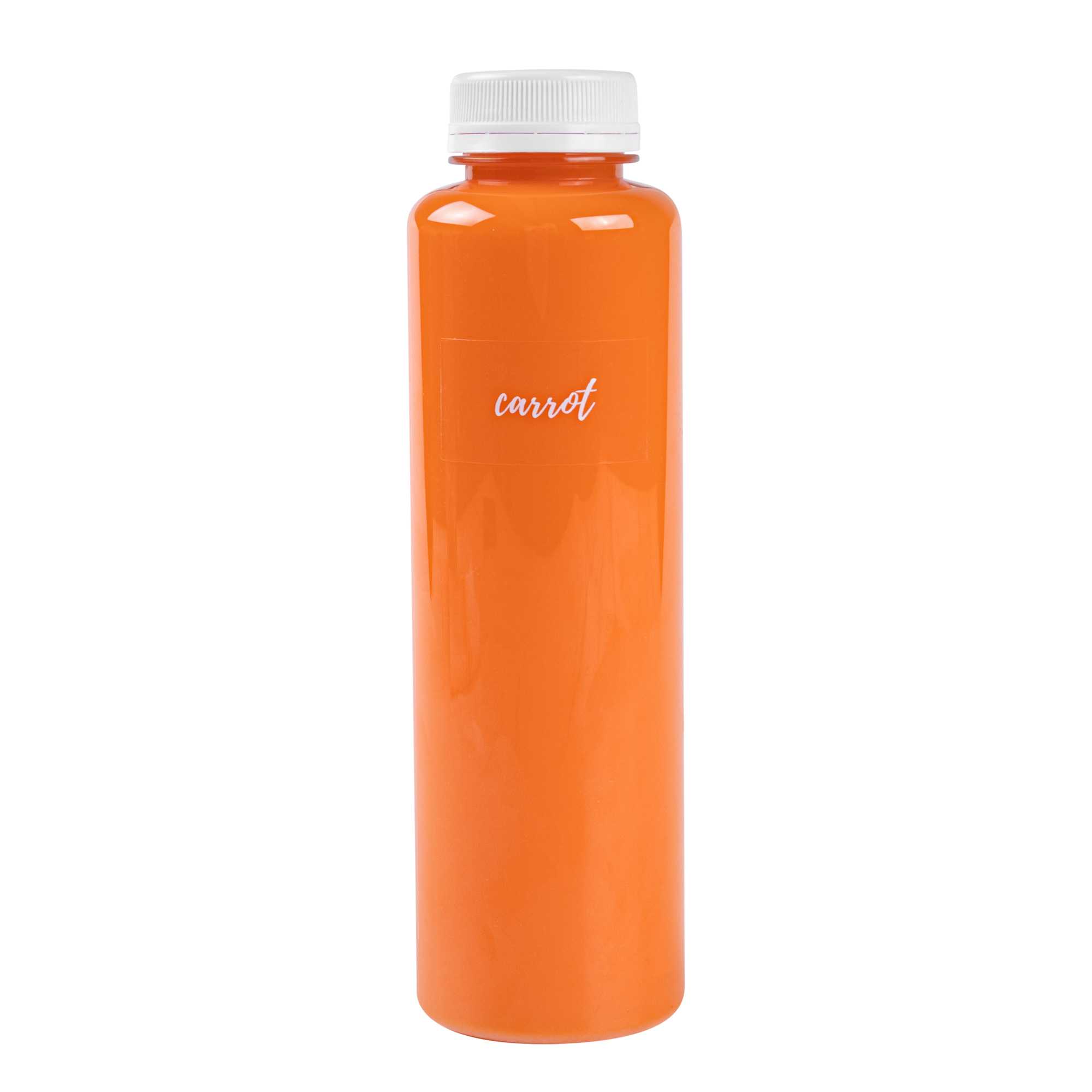 Label Tek Plastic Carrot Label - Clear with White Font, Water-Resistant - 2" x 1" - 100 count box