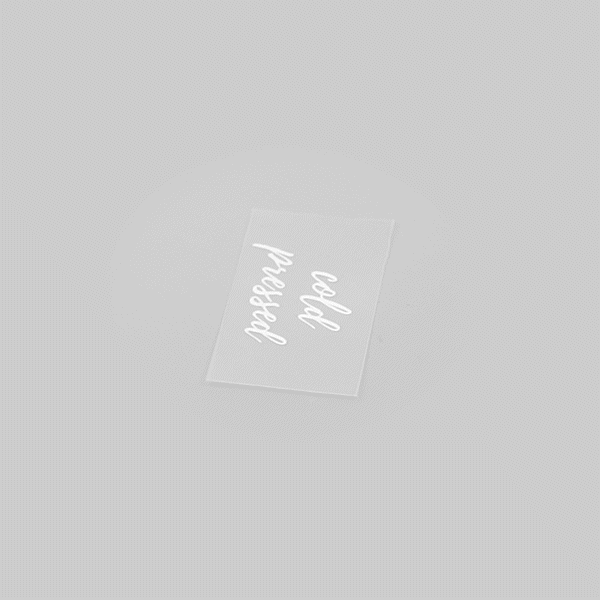 Label Tek Plastic Cold Pressed Label - Clear with White Font, Water-Resistant - 2" x 1" - 100 count box