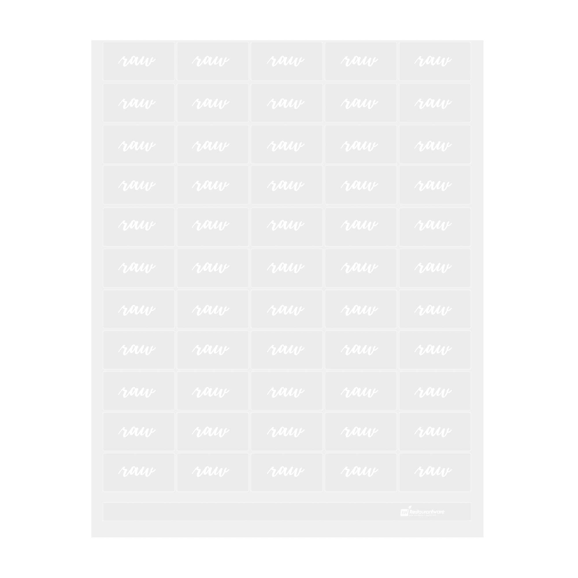 Label Tek Plastic Raw Label - Clear with White Font, Water-Resistant - 2" x 1" - 100 count box
