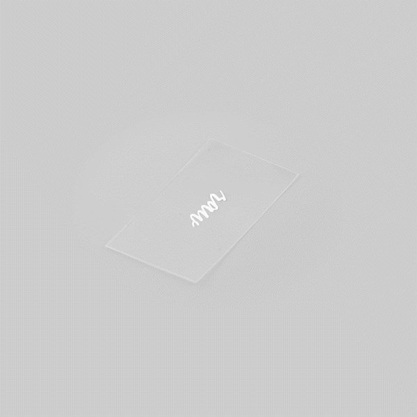 Label Tek Plastic Raw Label - Clear with White Font, Water-Resistant - 2" x 1" - 100 count box