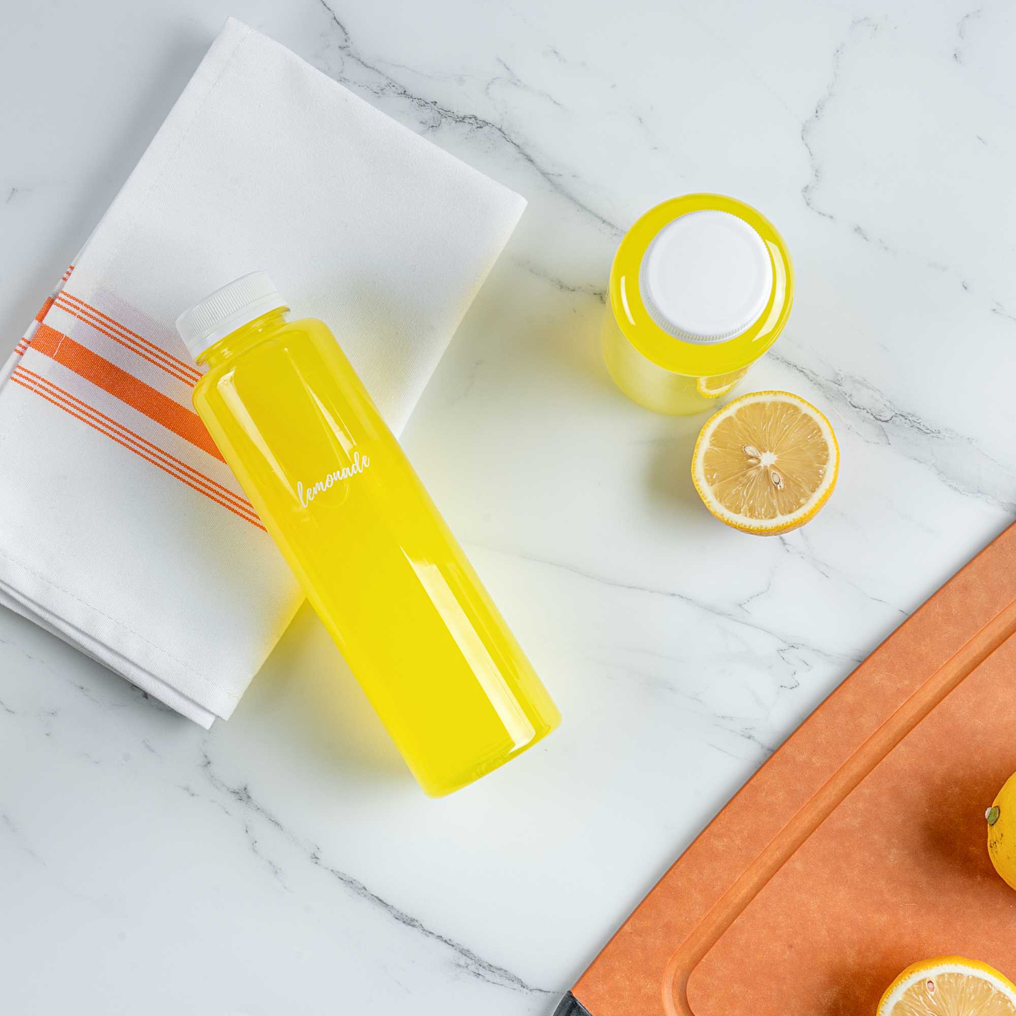 Label Tek Plastic Lemonade Label - Clear with White Font, Water-Resistant - 2" x 1" - 100 count box