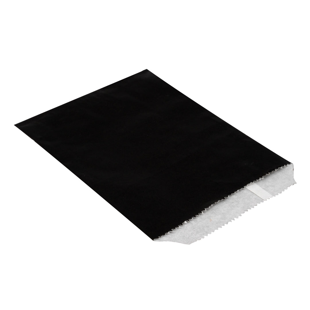 Bag Tek Black Paper Bag - 7" x 5" - 100 count box