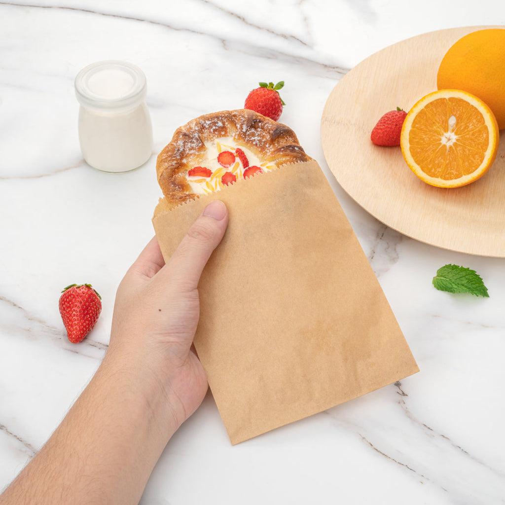 Bag Tek Kraft Paper Bag - 7" x 5" - 100 count box