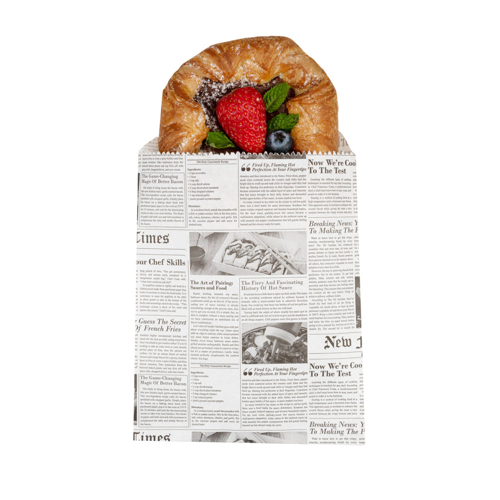 Bag Tek Newsprint Paper Bag - 7" x 5" - 25 count box