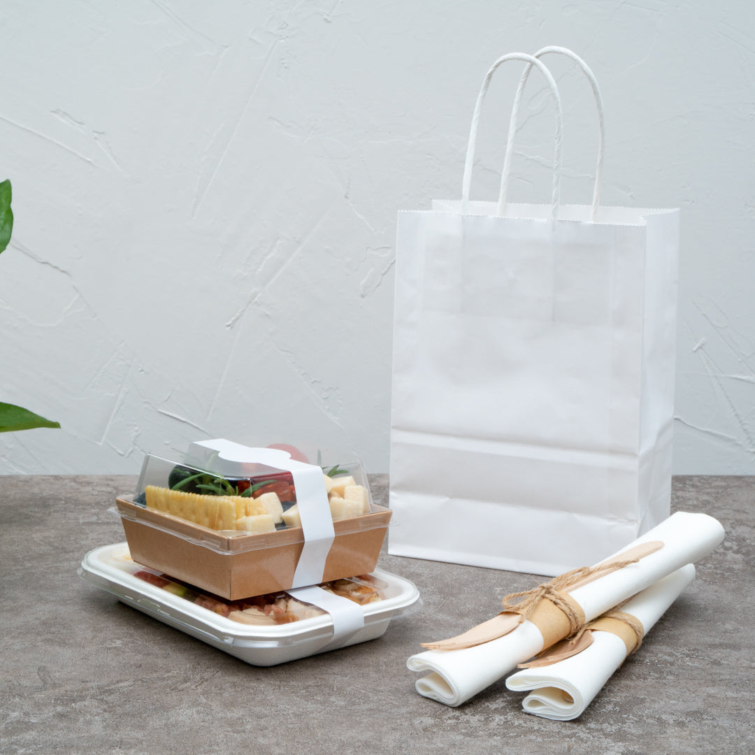 Chef 101 Round White Paper Packaging Band - Adhering - 12" - 100 count box