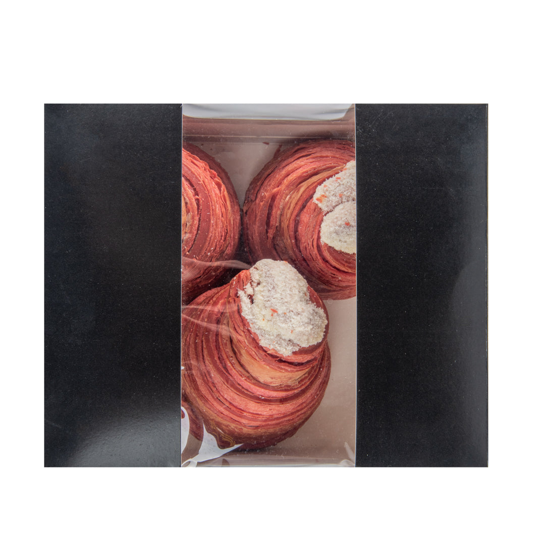 Pastry Tek Black Paper Pastry / Cake Box - with Window - 7" x 6" x 4" - 100 count box