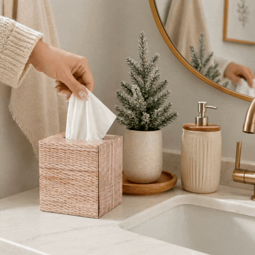 Clean Tek Professional 90 Sheet Facial Tissue Cube - 2-Ply - 36 count box