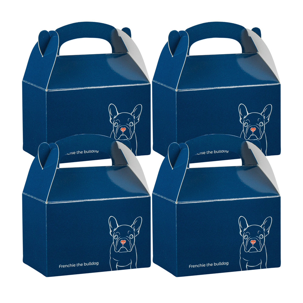 Bio Tek Frenchie Paper Gable Box / Take Out Container - Compostable - 4" x 2 1/2" x 2 1/2" - 100 count box