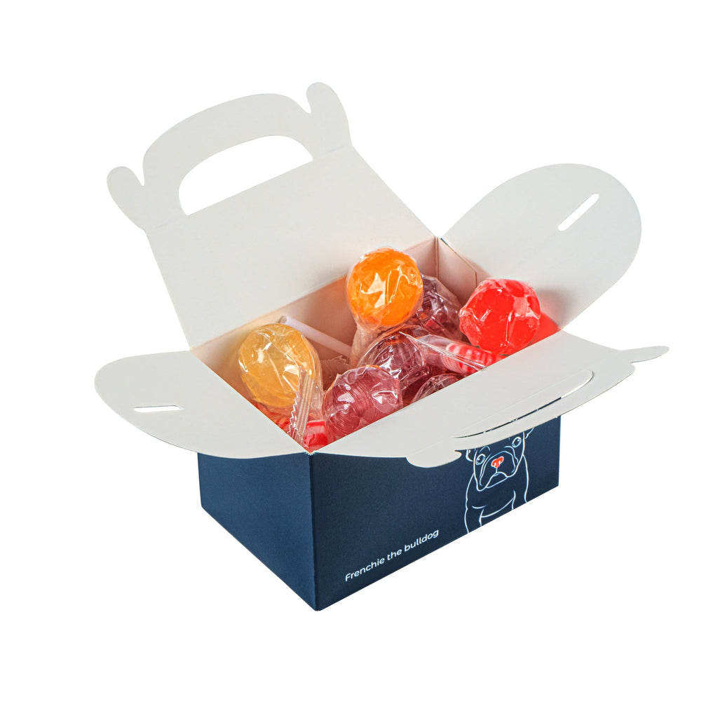 Bio Tek Frenchie Paper Gable Box / Take Out Container - Compostable - 4" x 2 1/2" x 2 1/2" - 100 count box