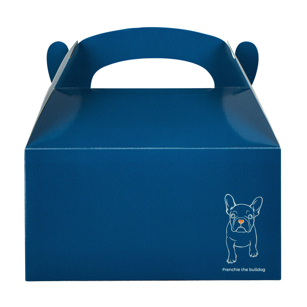 Bio Tek Frenchie Paper Gable Box / Take Out Container - Compostable - 9 1/2" x 5" x 5" - 100 count box