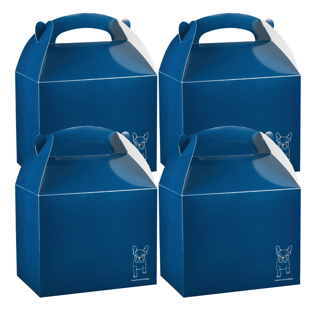 Bio Tek Frenchie Paper Gable Box / Take Out Container - Compostable - 10" x 7" x 8" - 100 count box