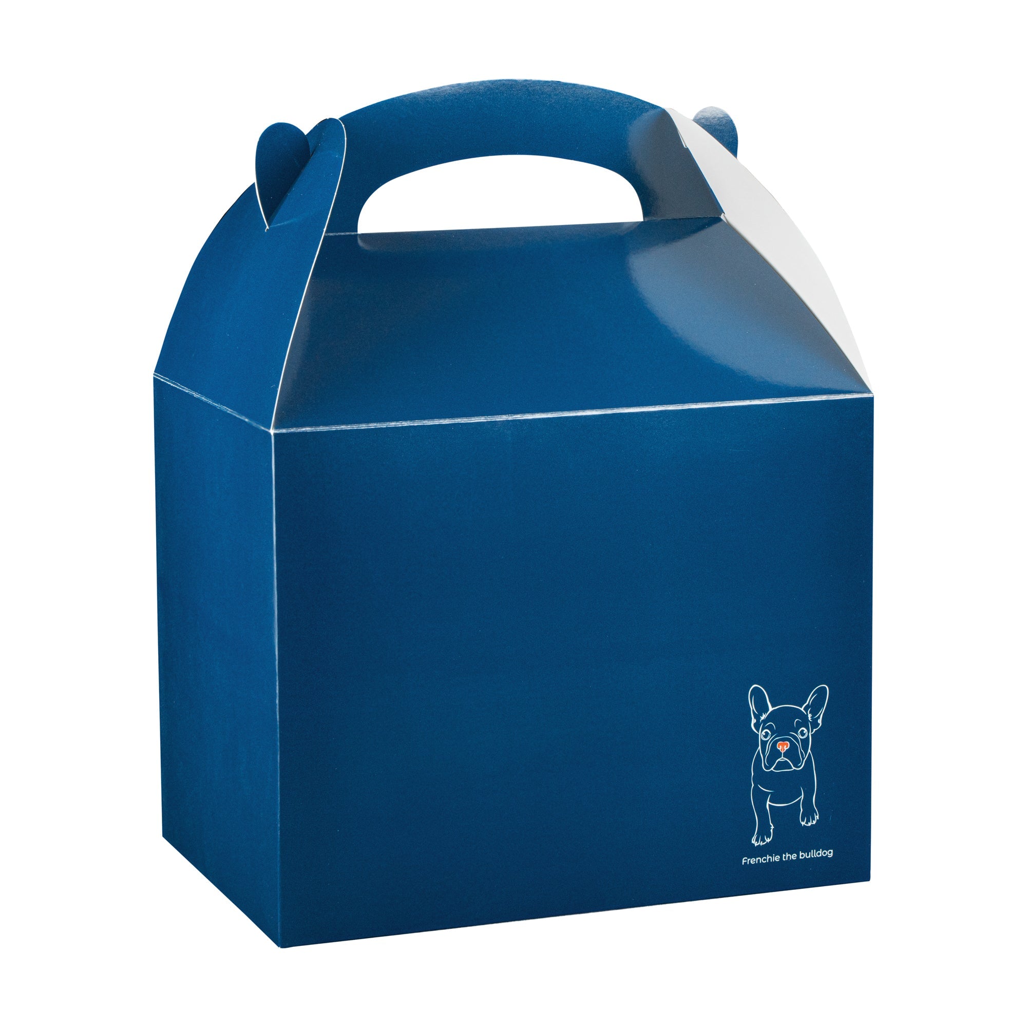 Bio Tek Frenchie Paper Gable Box / Take Out Container - Compostable - 10" x 7" x 8" - 100 count box