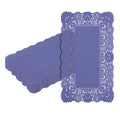 Pastry Tek Rectangle Purple Paper Doilies - Lace - 12" x 7" - 100 count box