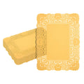 Pastry Tek Rectangle Orange Paper Doilies - Lace - 15 3/4" x 12" - 100 count box