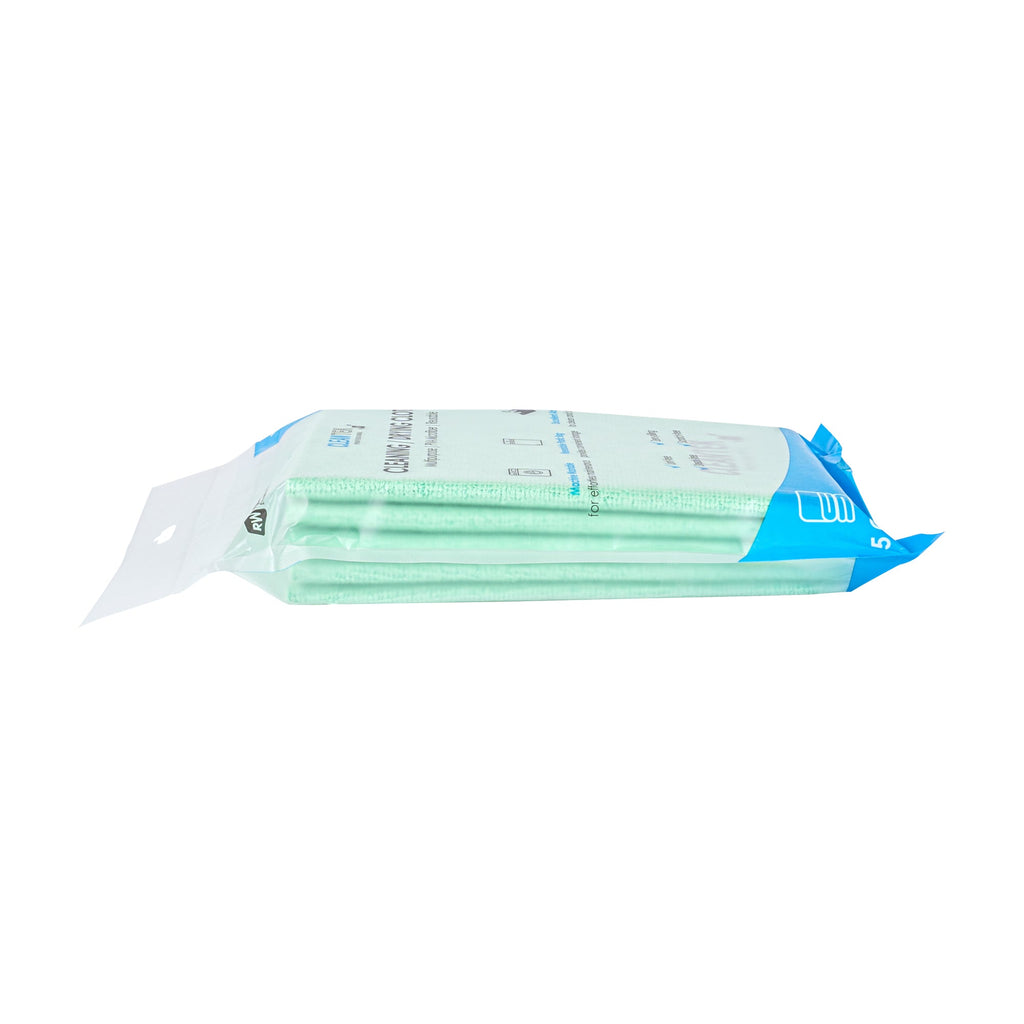 Clean Tek Professional Green Microfiber Cleaning / Drying Cloth - 13'' x 15'' - 100 count box