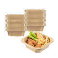 Sustain 22 oz Octagonal Kraft Paper Take Out Container - with PLA Lining, Compostable - 6" x 6" x 2" - 100 count box
