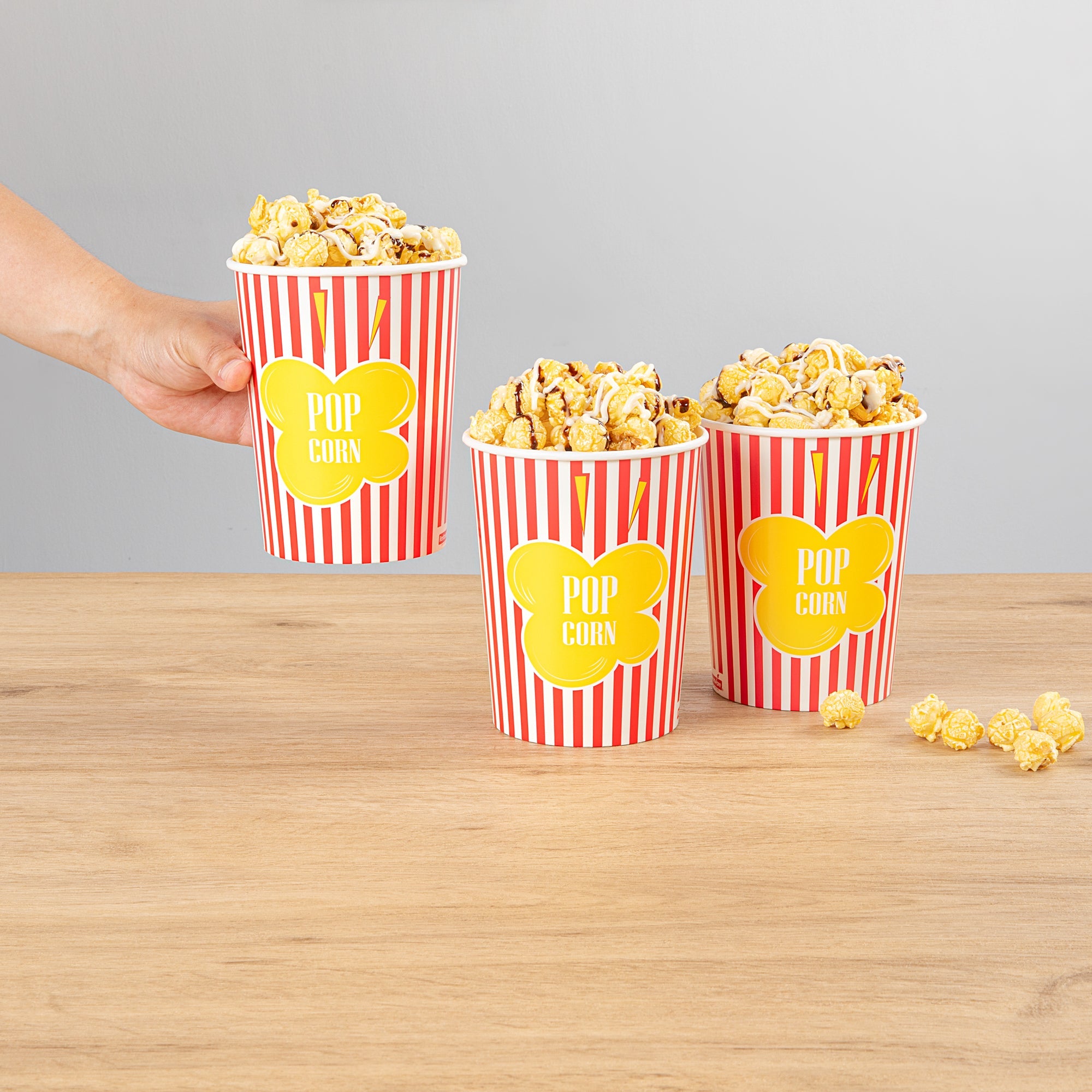 Bio Tek 32 oz Red Paper Popcorn Cup - 100 count box