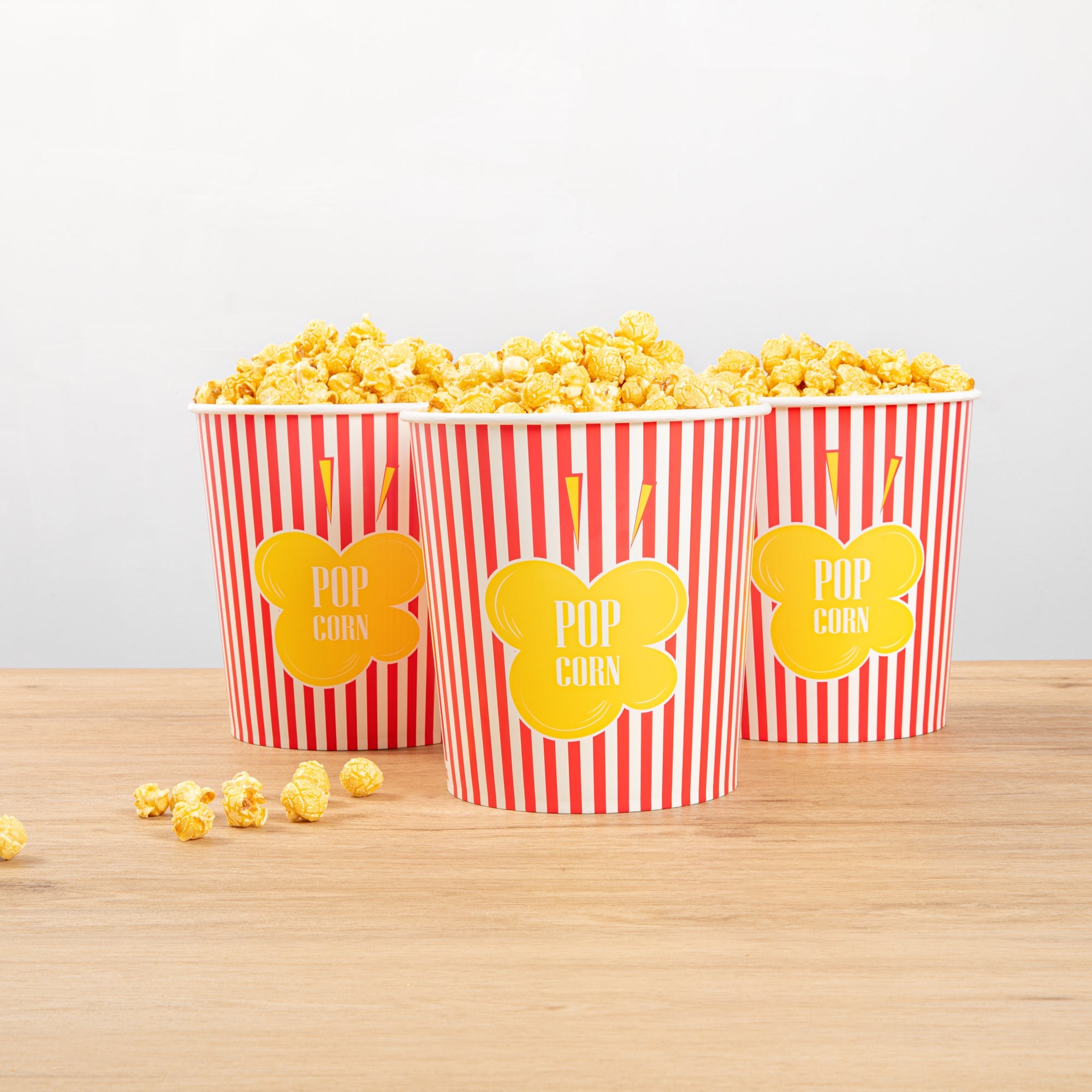 Bio Tek 130 oz Red Paper Popcorn Bucket - 100 count box