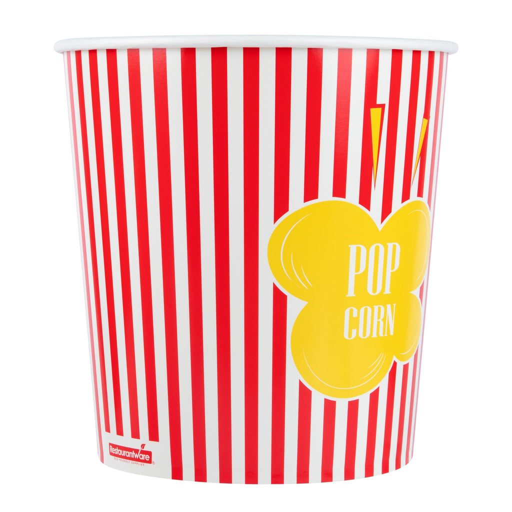 Bio Tek 130 oz Red Paper Popcorn Bucket - 100 count box