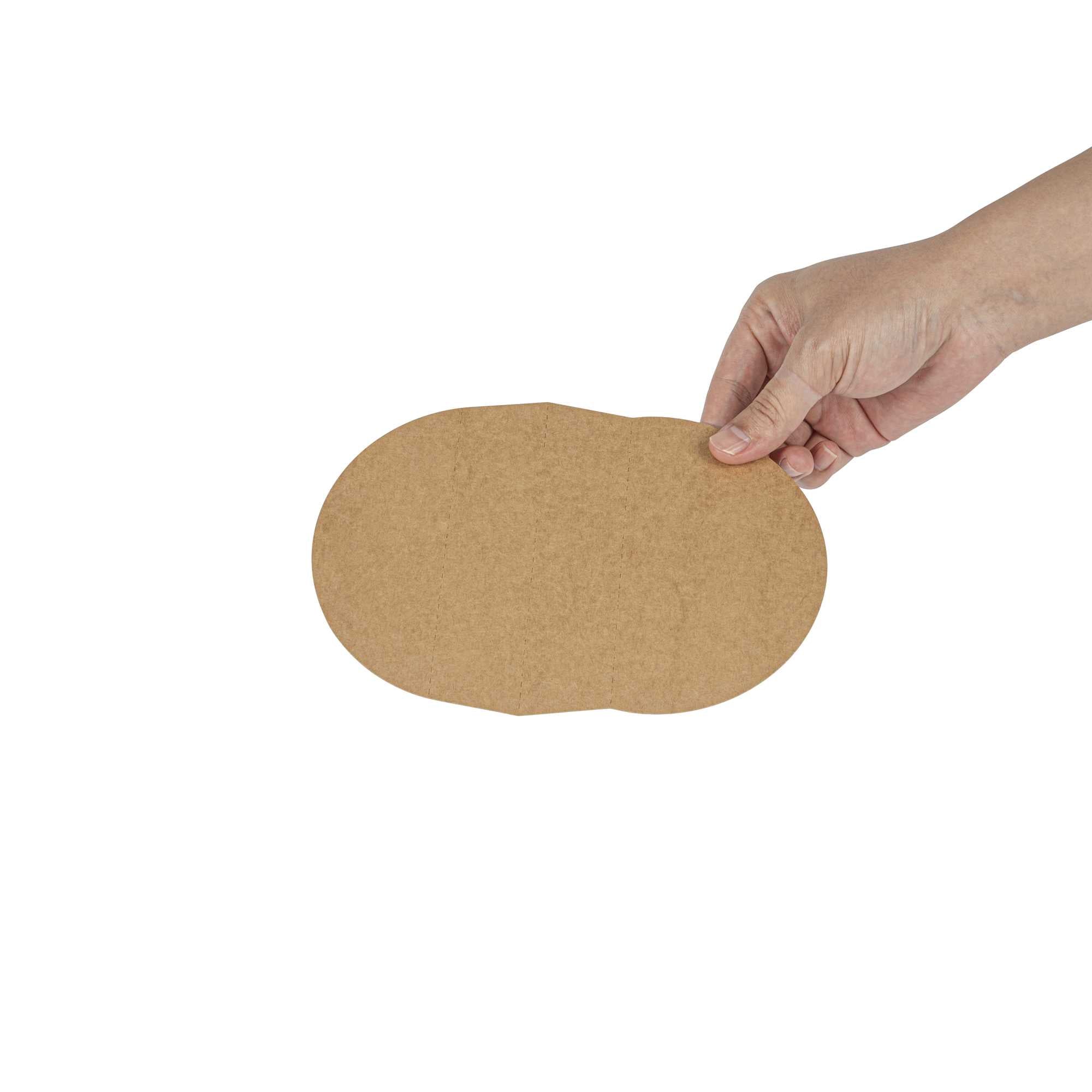 Bio Tek Kraft Paper 2-Compartment Insert - Fits 17, 25, 33 and 34 oz Containers - 50 count box