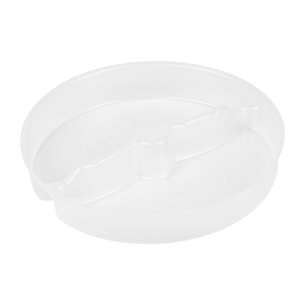 Bio Tek 15 oz White Plastic 2-Compartment Insert Tray - Fits 17-45 oz Containers - 200 count box