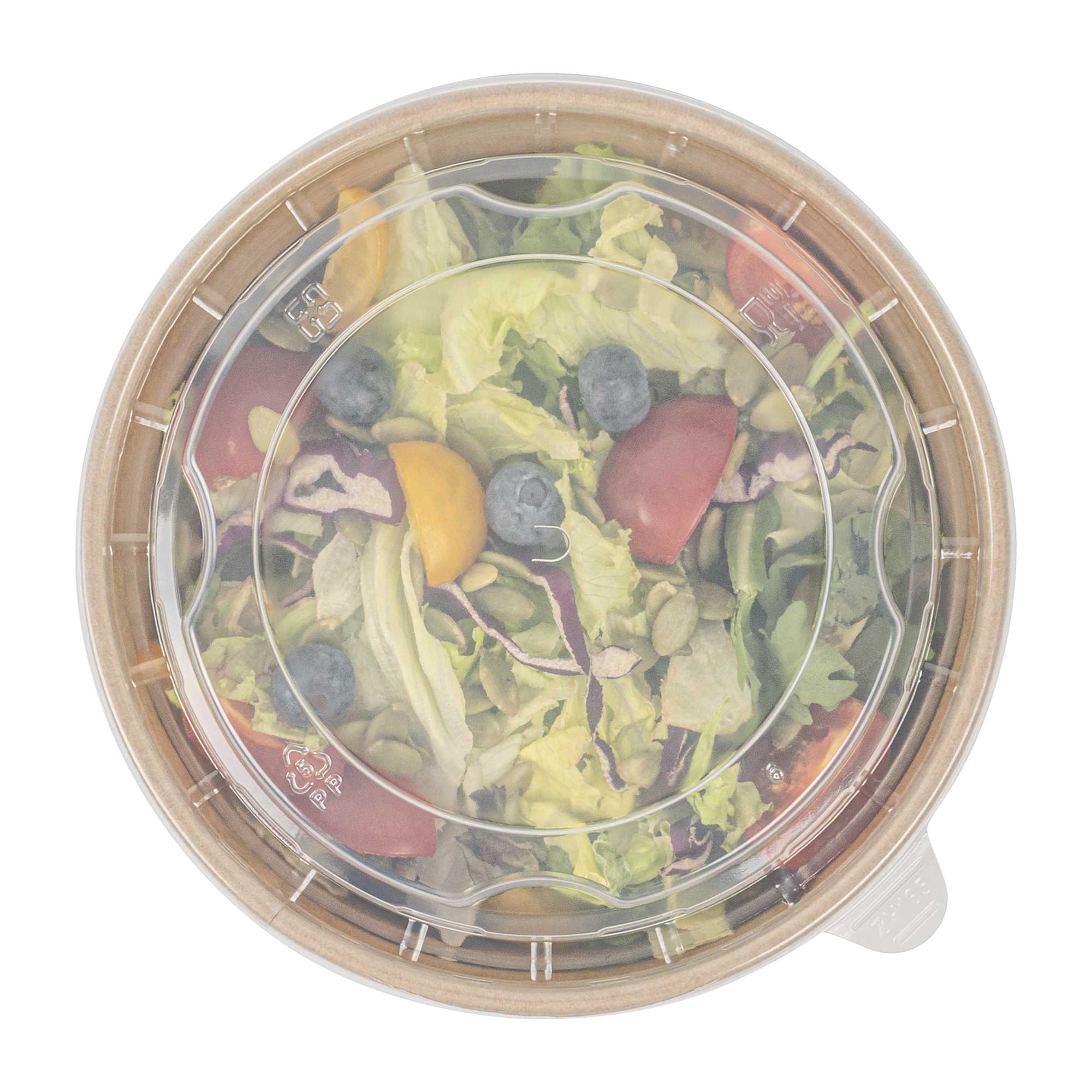 Bio Tek Clear Plastic Take Out Container Lid - Fits 22, 34, 37 and 42 oz Containers - 50 count box
