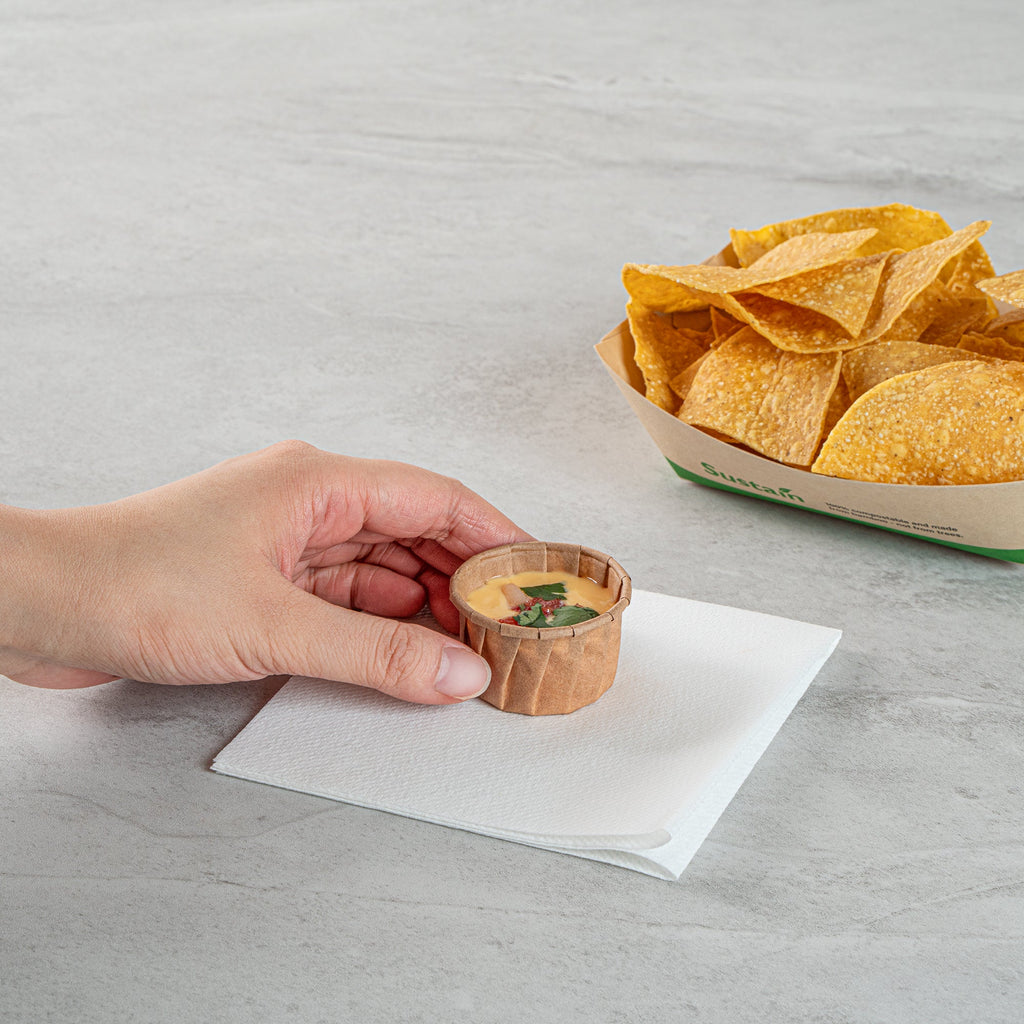 Sustain 1.25 oz Kraft Paper Portion Cup - Compostable - 2000 count box