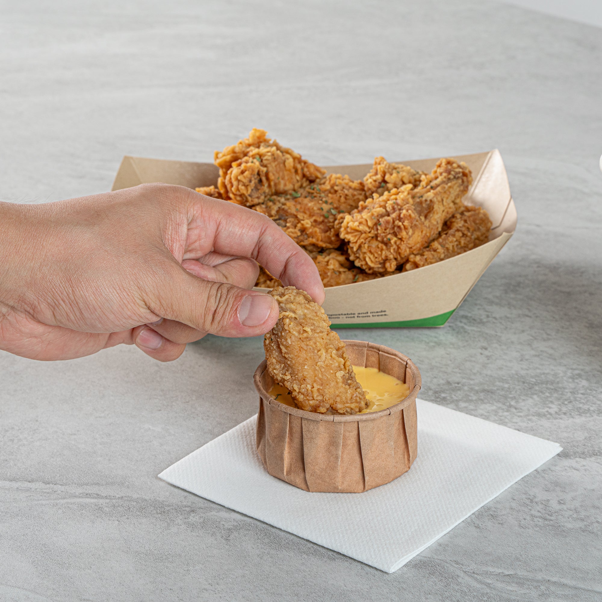 Sustain 4 oz Kraft Paper Portion Cup - Compostable - 2000 count box