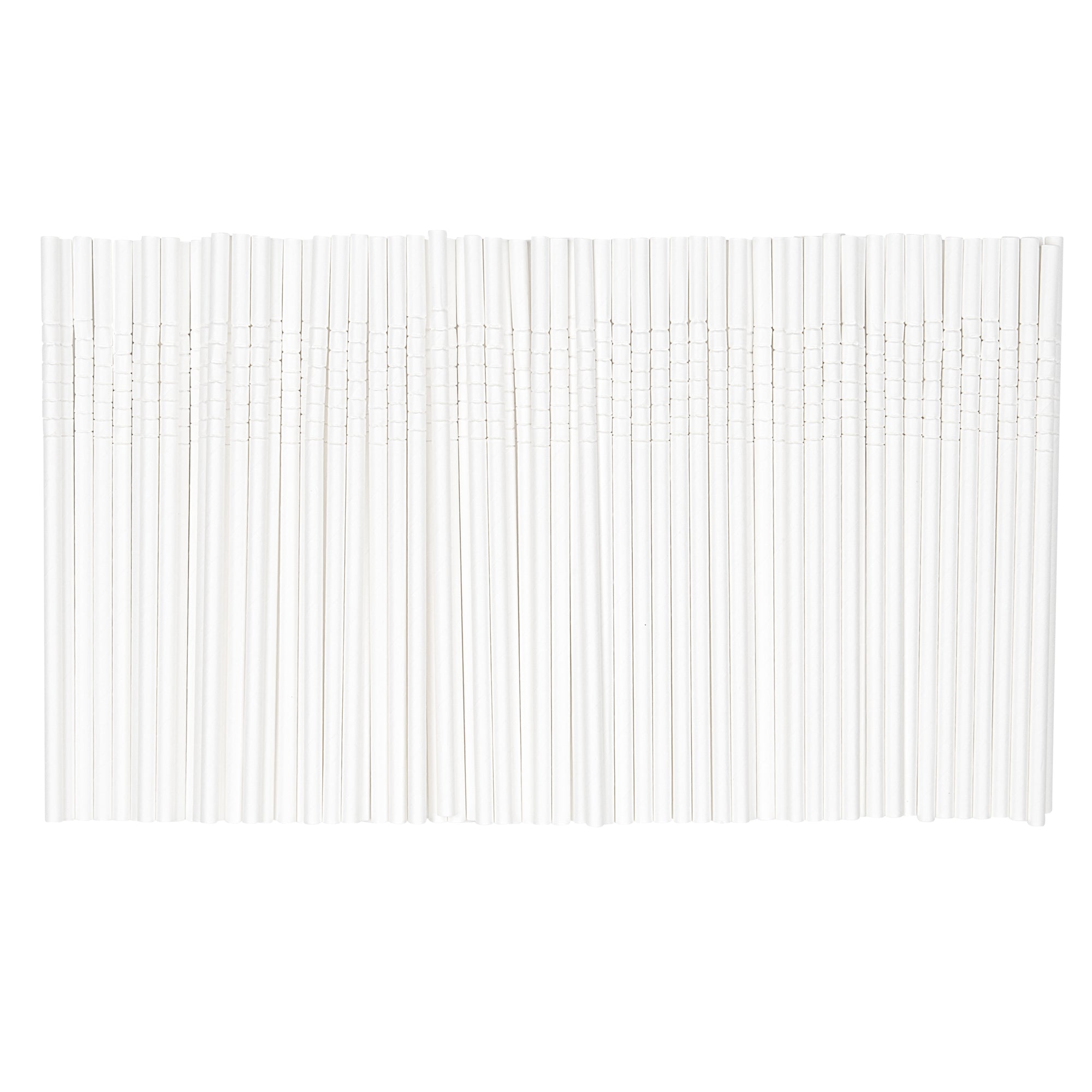 Basic Nature White Paper Bendable Straw - Unwrapped, Biodegradable, 6 mm - 7 3/4" - 1000 count box