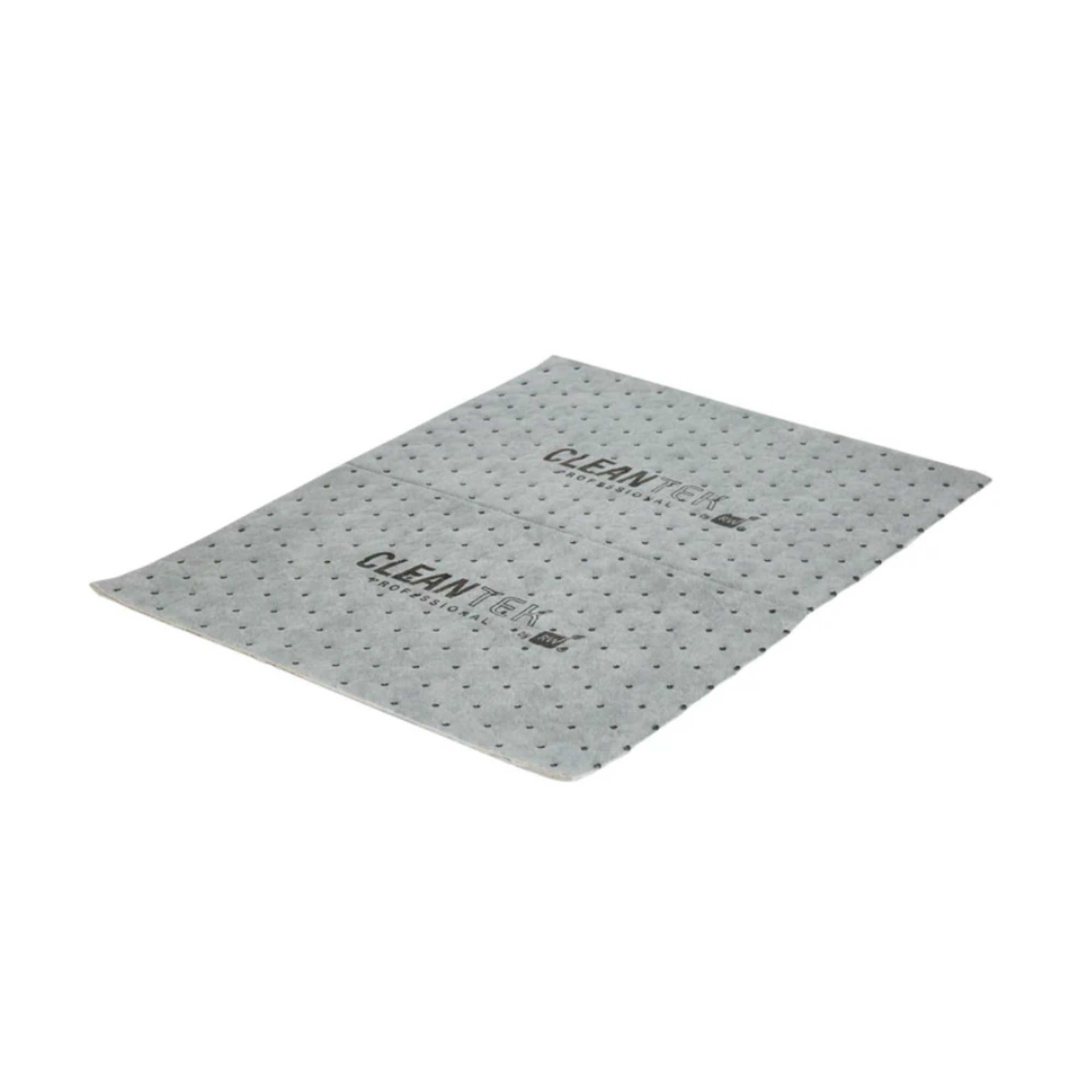 Clean Tek Professional Gray Universal Sorbent Pad - Extra Duty, Perforated - 15" x 19" - 100 count box