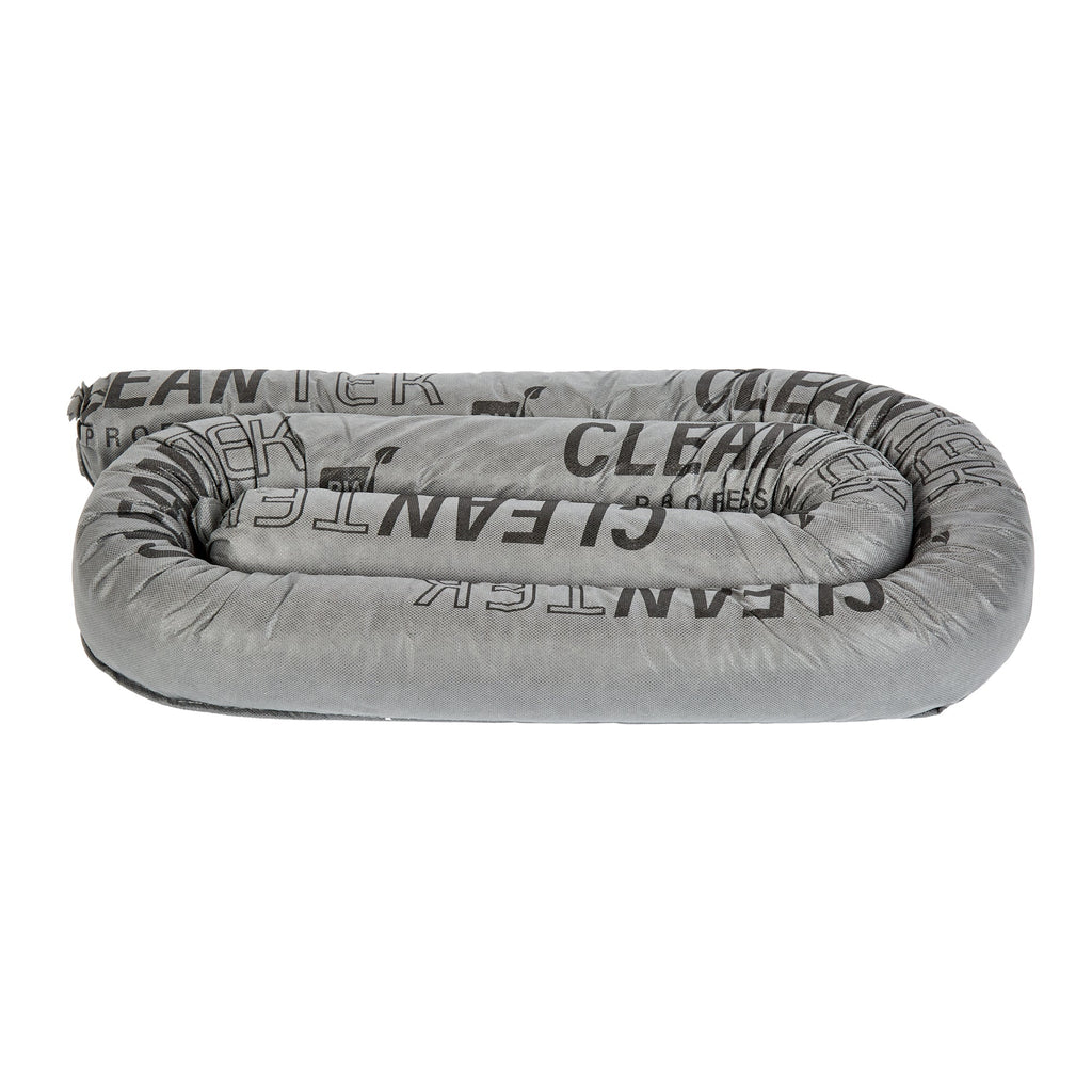 Clean Tek Professional Gray Universal Sorbent Sock - Heavy Duty - 8' x 3" - 1 count box