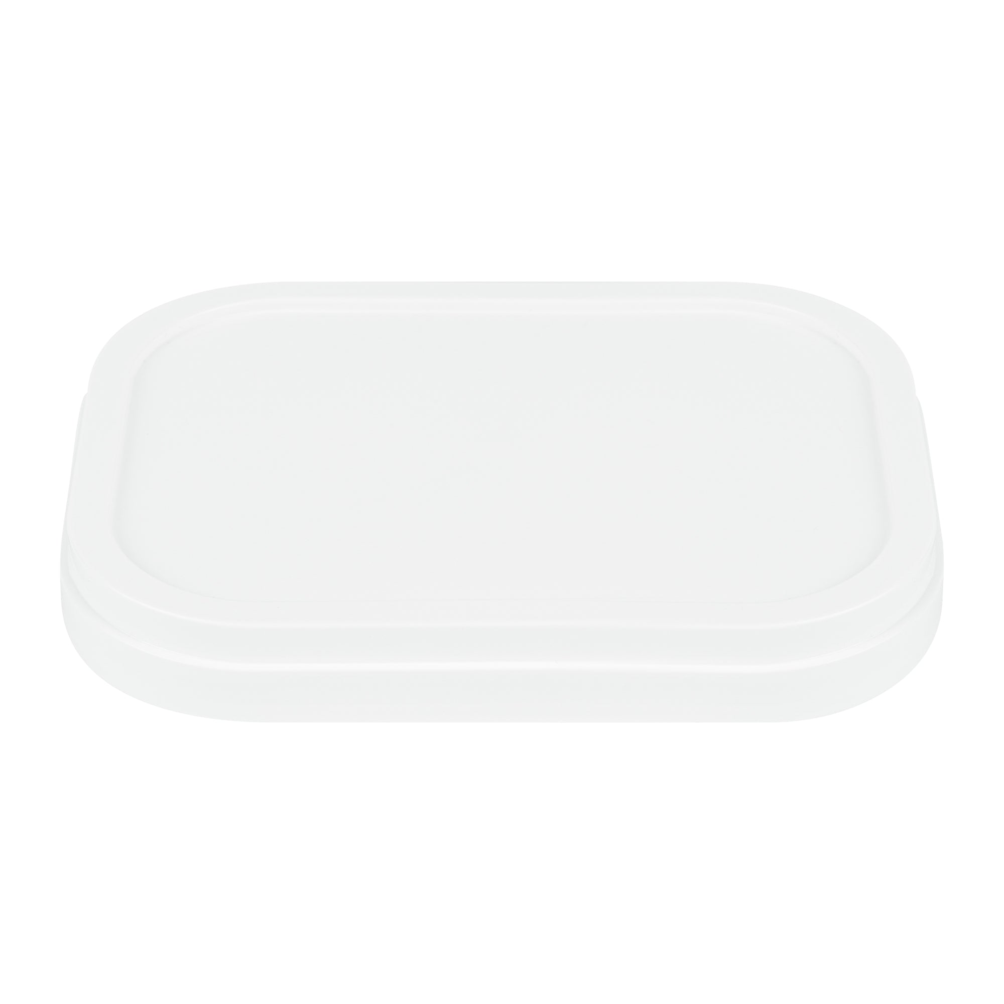 Coppetta Square White Plastic Lid - Fits 7 and 12 oz To Go Cup, with Spoon - 200 count box