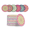 Bar Lux Round Floral Paper Coaster - 6 Assorted Designs - 3 1/2" - 480 count box