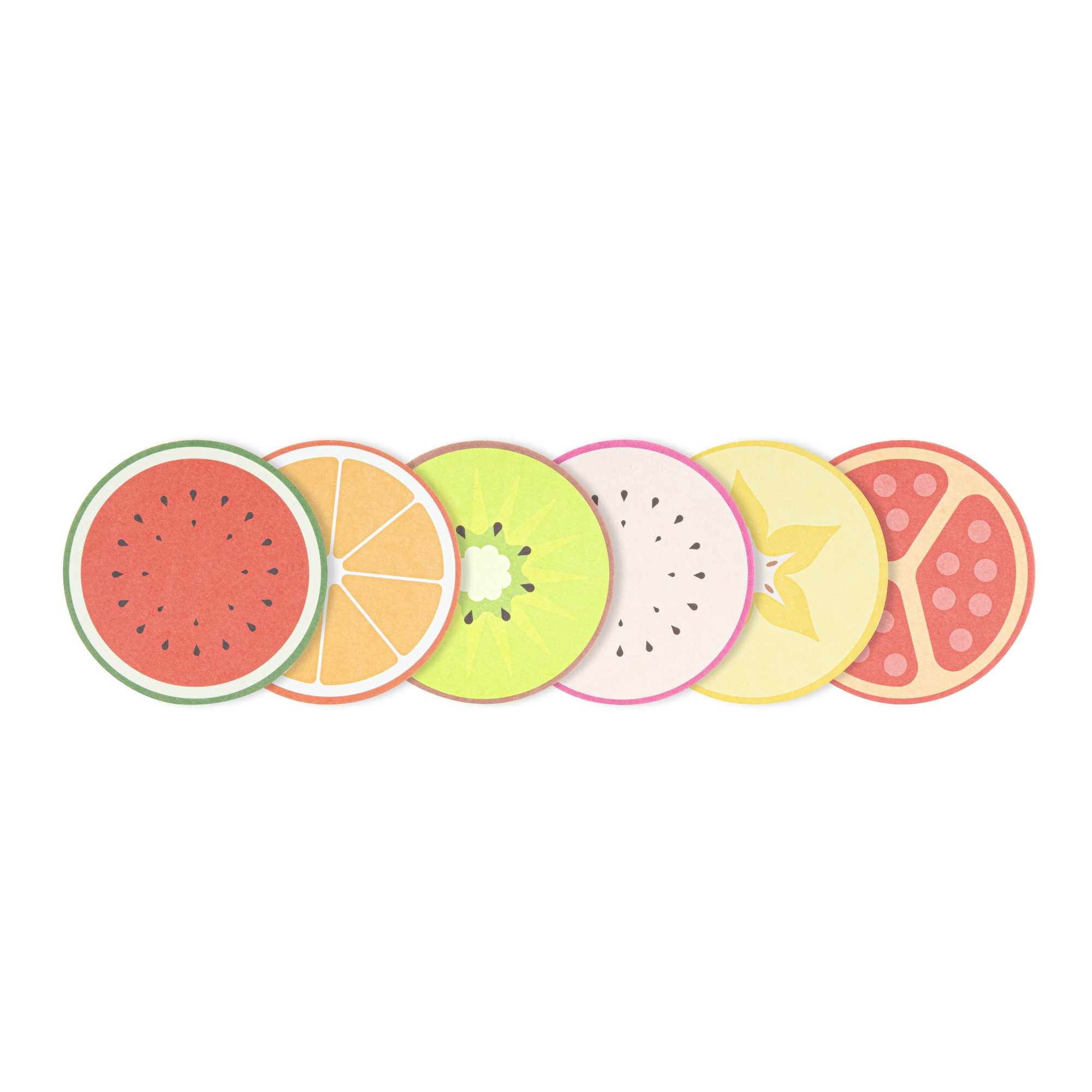 Bar Lux Round Fruit Paper Coaster - 6 Assorted Designs - 4" - 480 count box