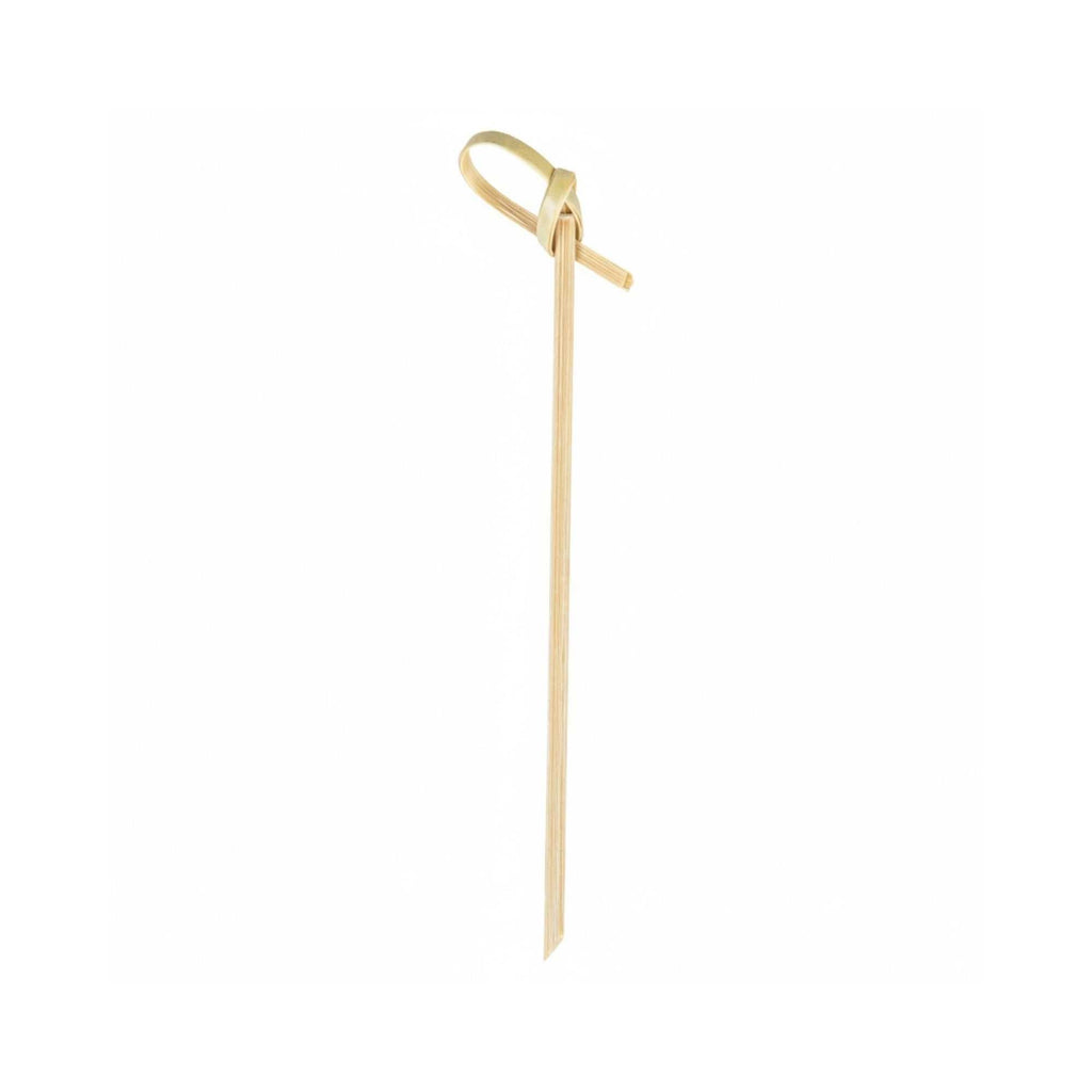 Pixy Natural Bamboo Knotted Pick - 4" x 1/2" - 1000 count box