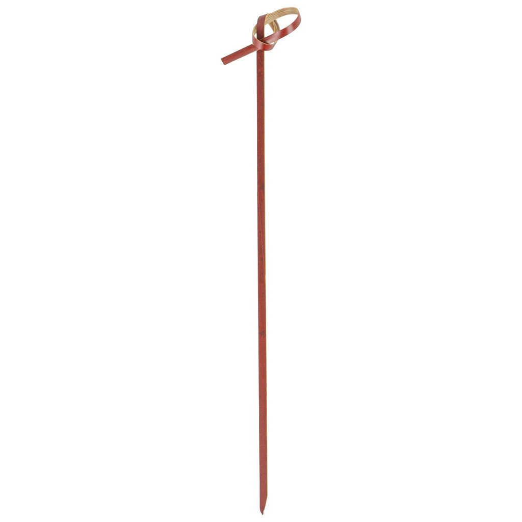 Pixy Brown Bamboo Knotted Skewer - 6" x 1/2" - 1000 count box