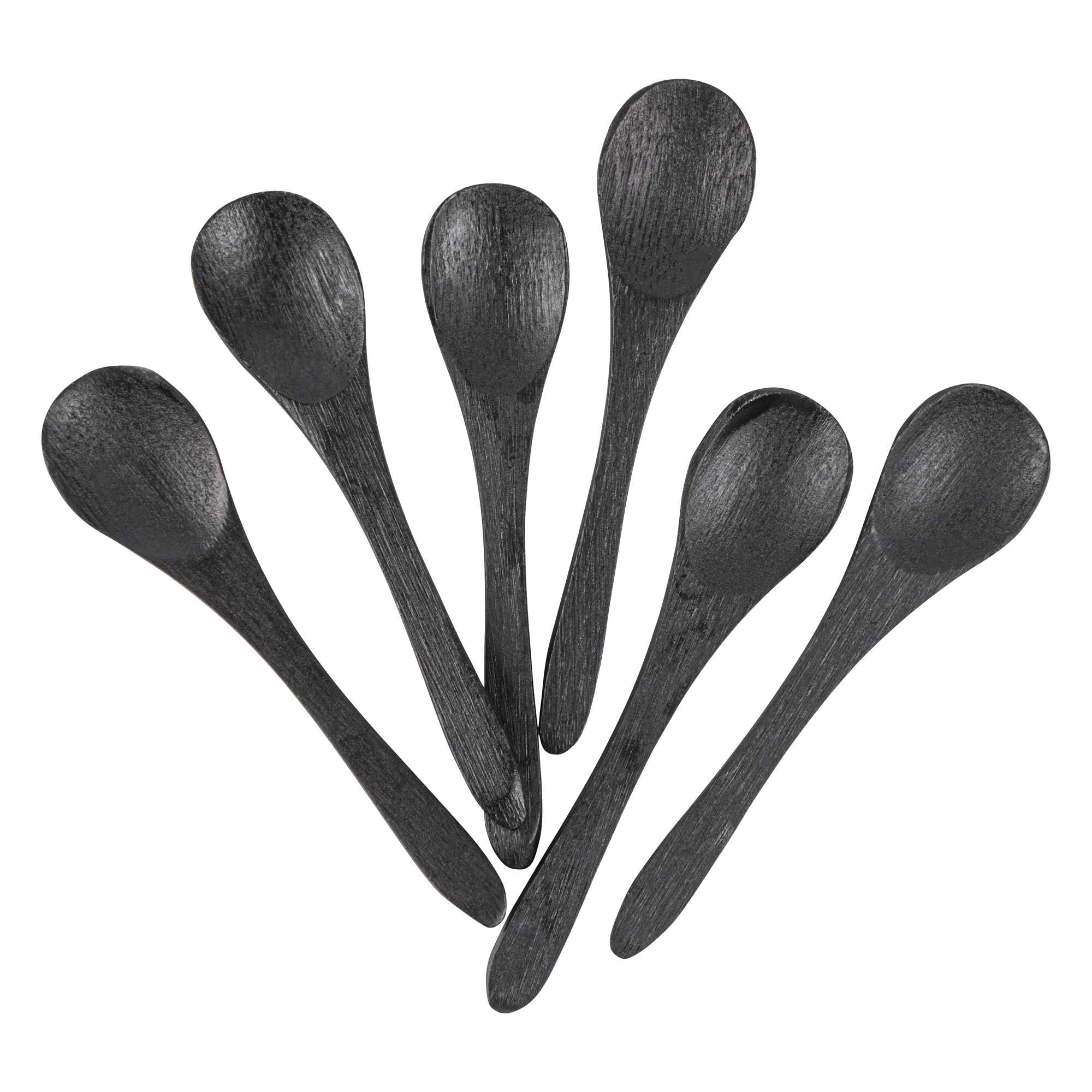 Bambuddha Black Bamboo Mini Spoon - 3 1/2" - 100 count box