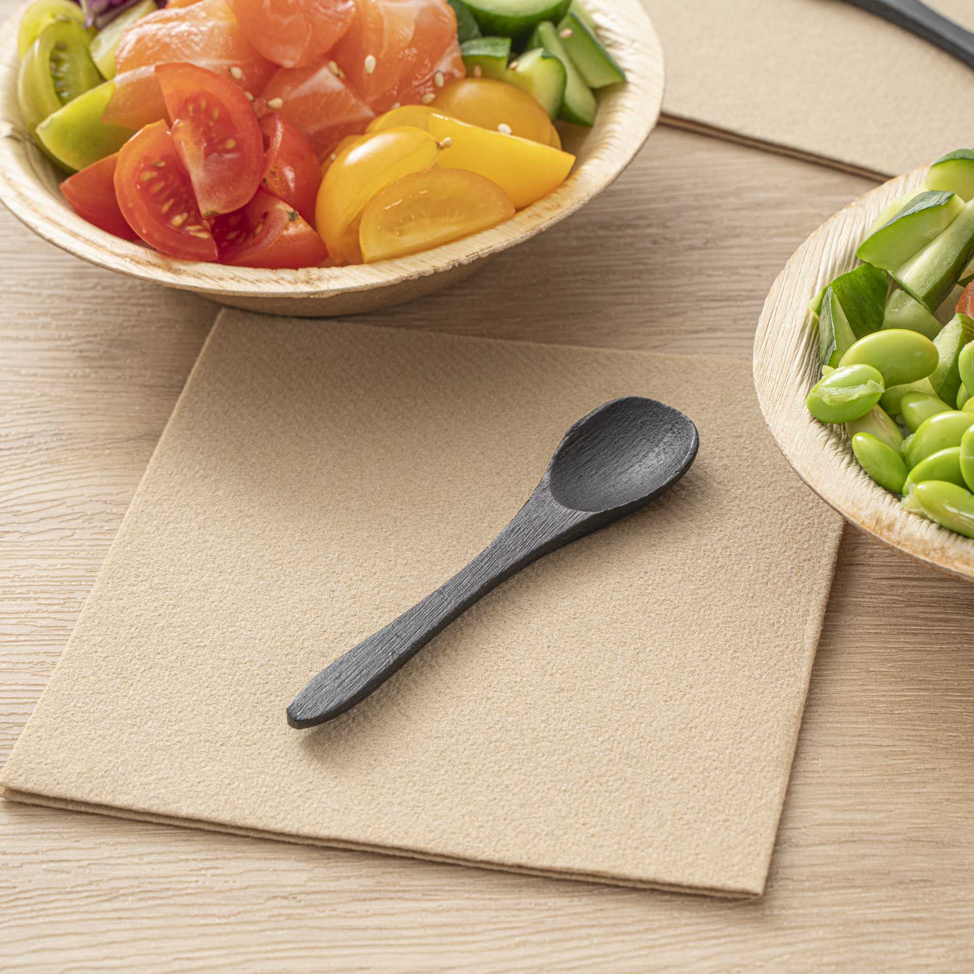Bambuddha Black Bamboo Mini Spoon - 3 1/2" - 100 count box