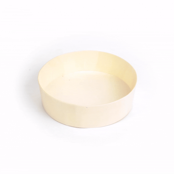 Taipei 34 oz Round Poplar Deep Container - 6" x 6" x 2 1/4" - 100 count box